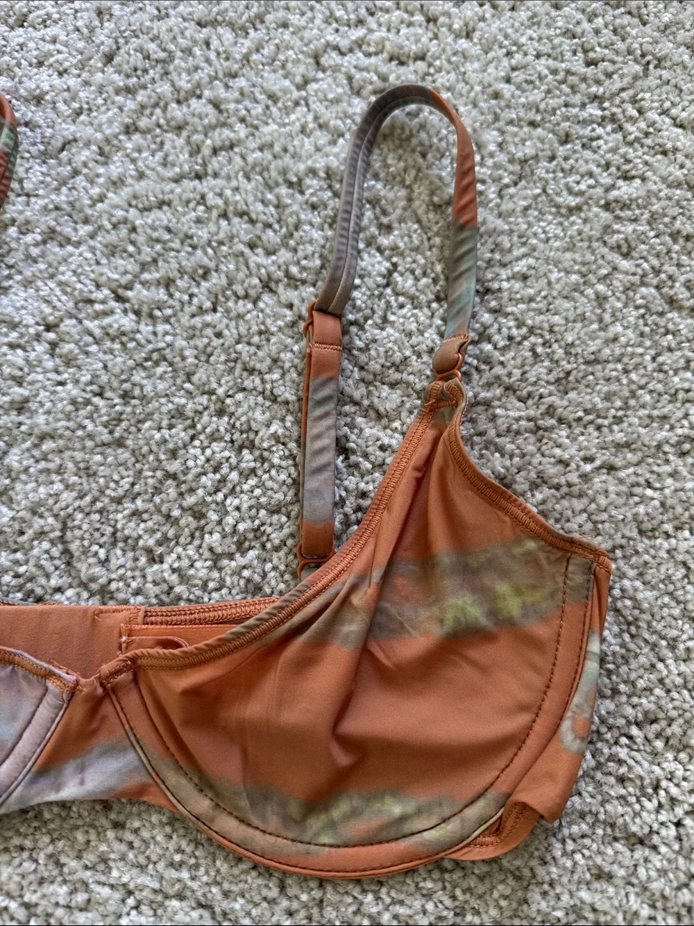 SKIMS Brown Multicolor Underwire Bra 32C - Picture 3 of 5